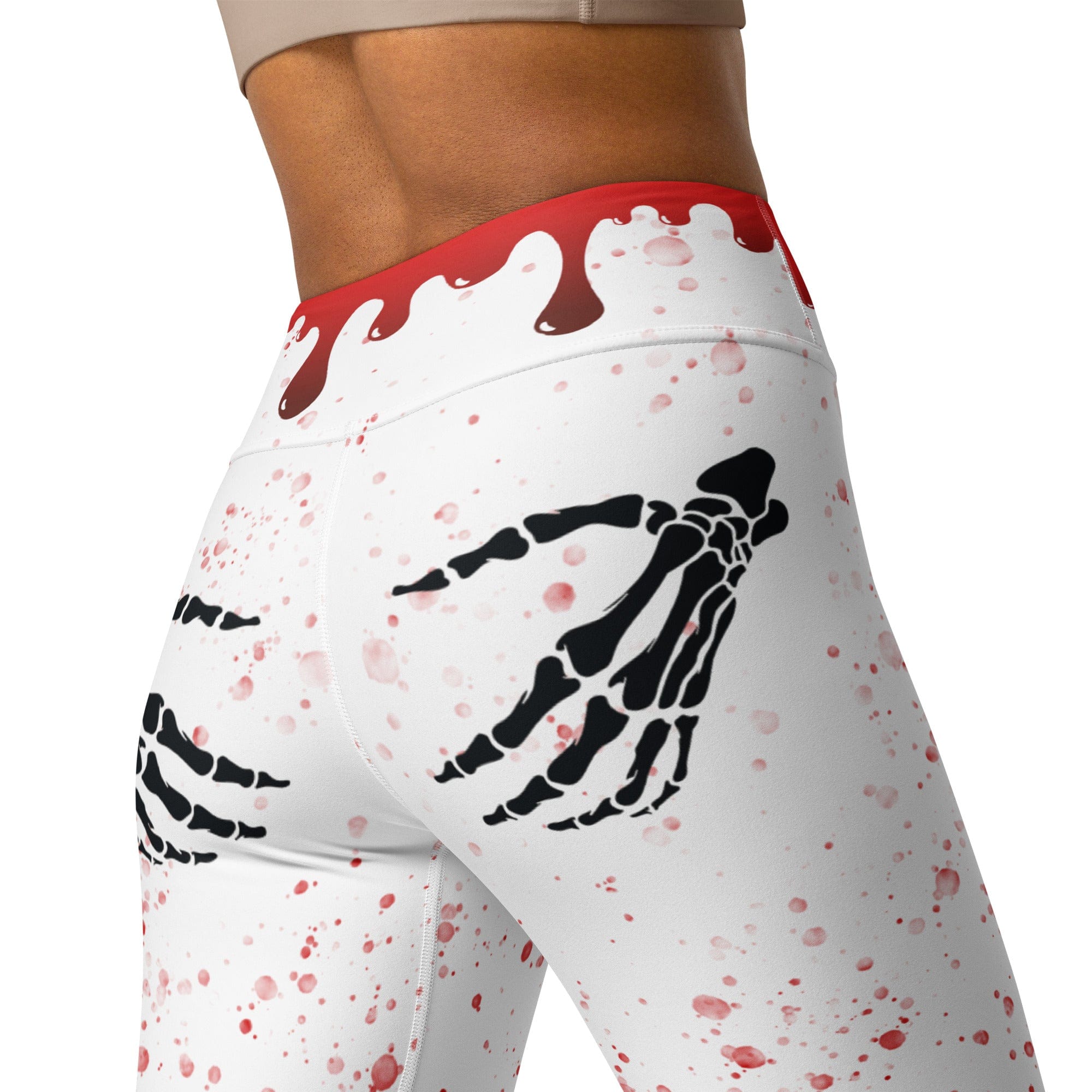 Bloody Skeleton Hands Yoga Leggings