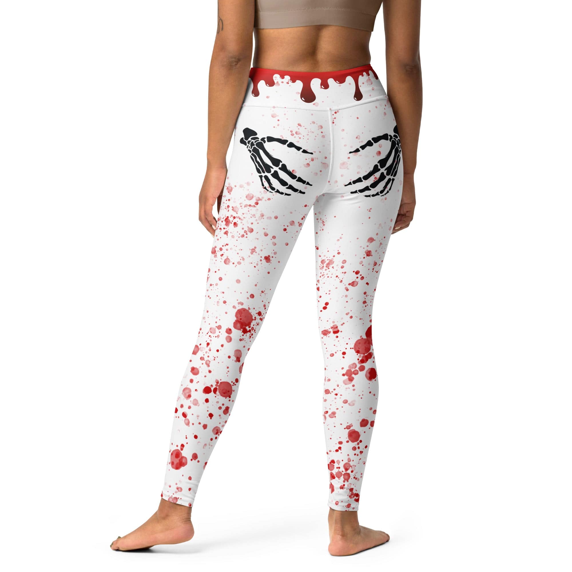 Bloody Skeleton Hands Yoga Leggings