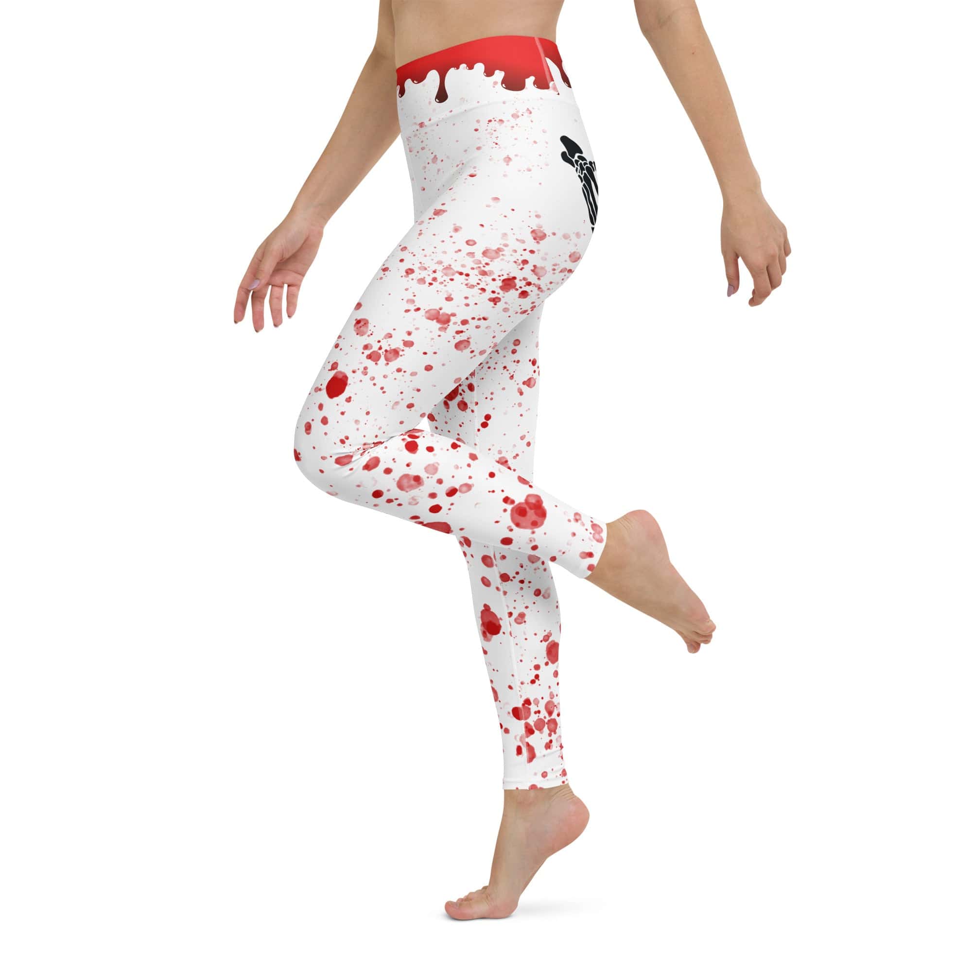 Bloody Skeleton Hands Yoga Leggings