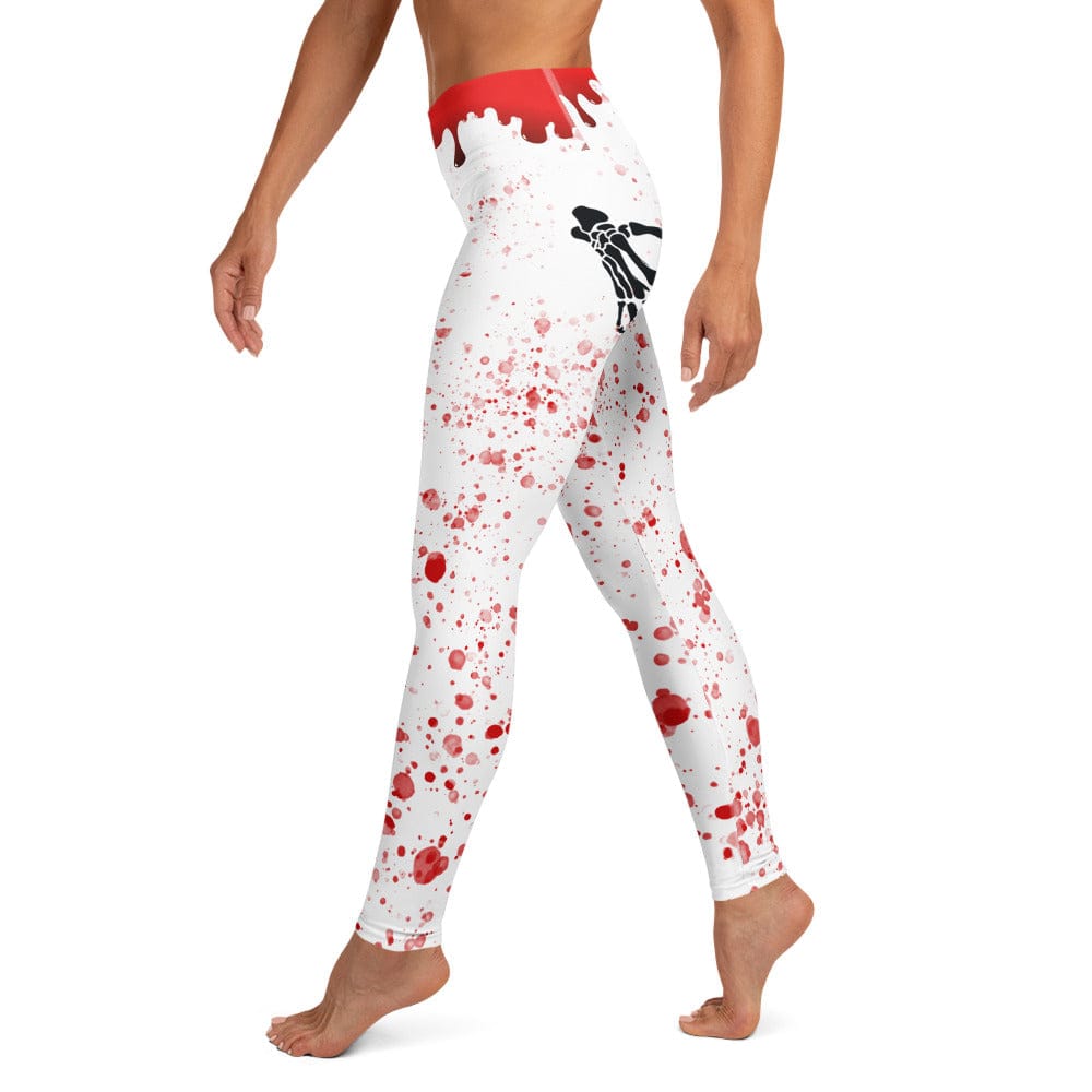 Bloody Skeleton Hands Yoga Leggings