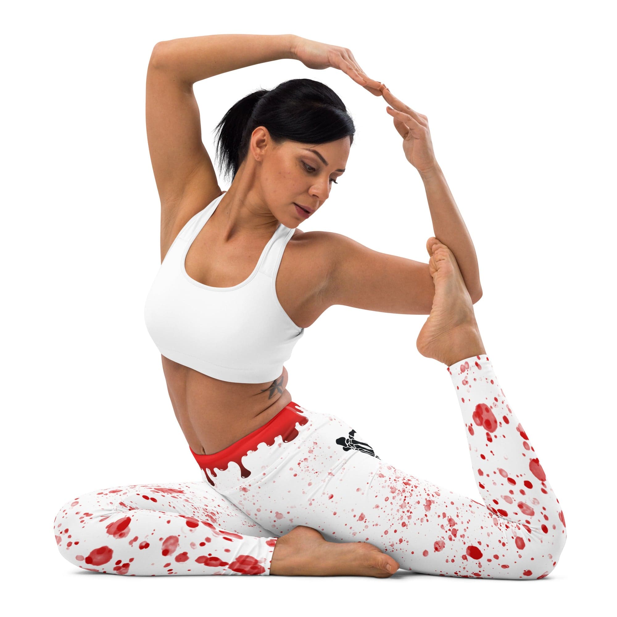 Bloody Skeleton Hands Yoga Leggings