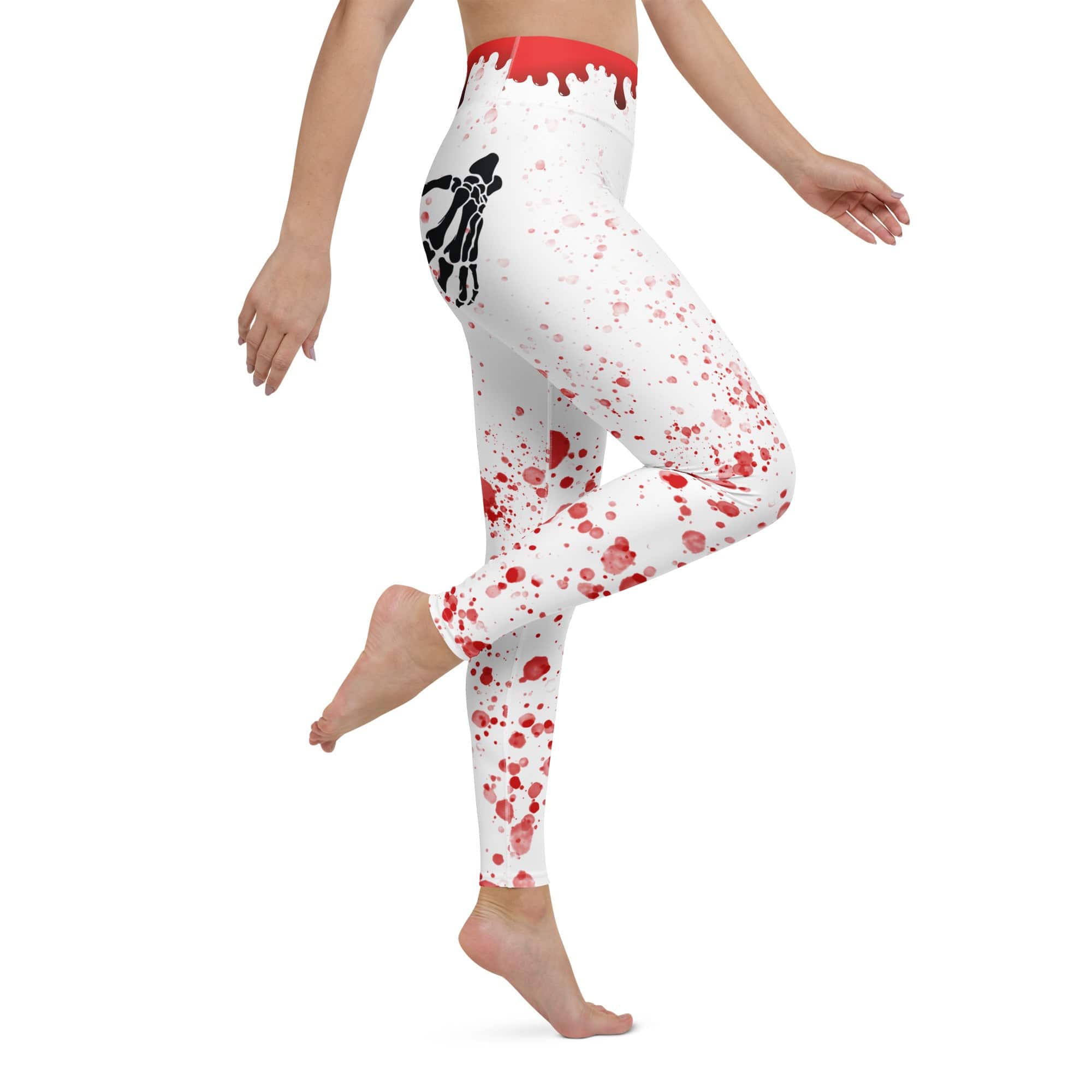 Bloody Skeleton Hands Yoga Leggings