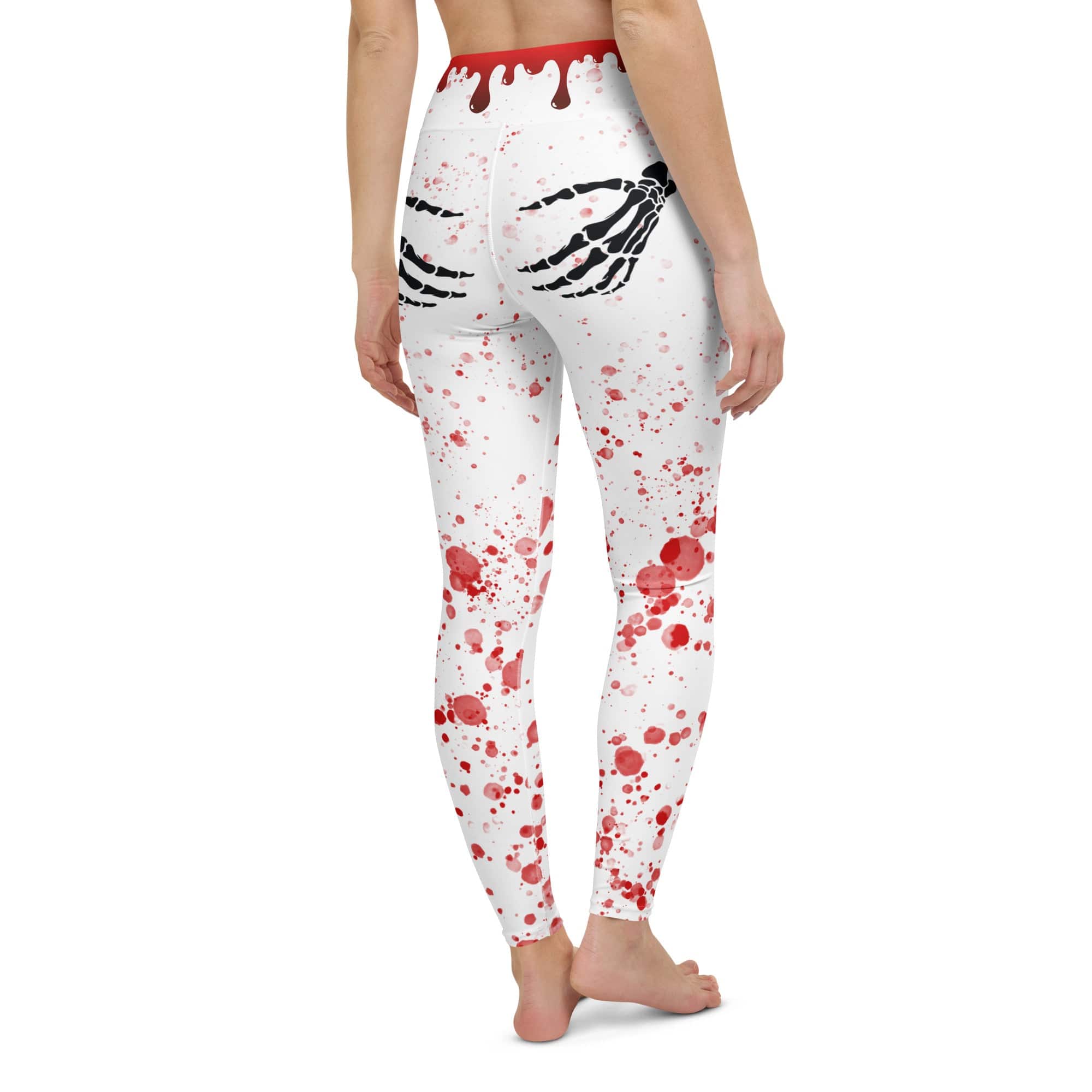 Bloody Skeleton Hands Yoga Leggings