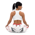 Bloody Skeleton Hands Yoga Leggings