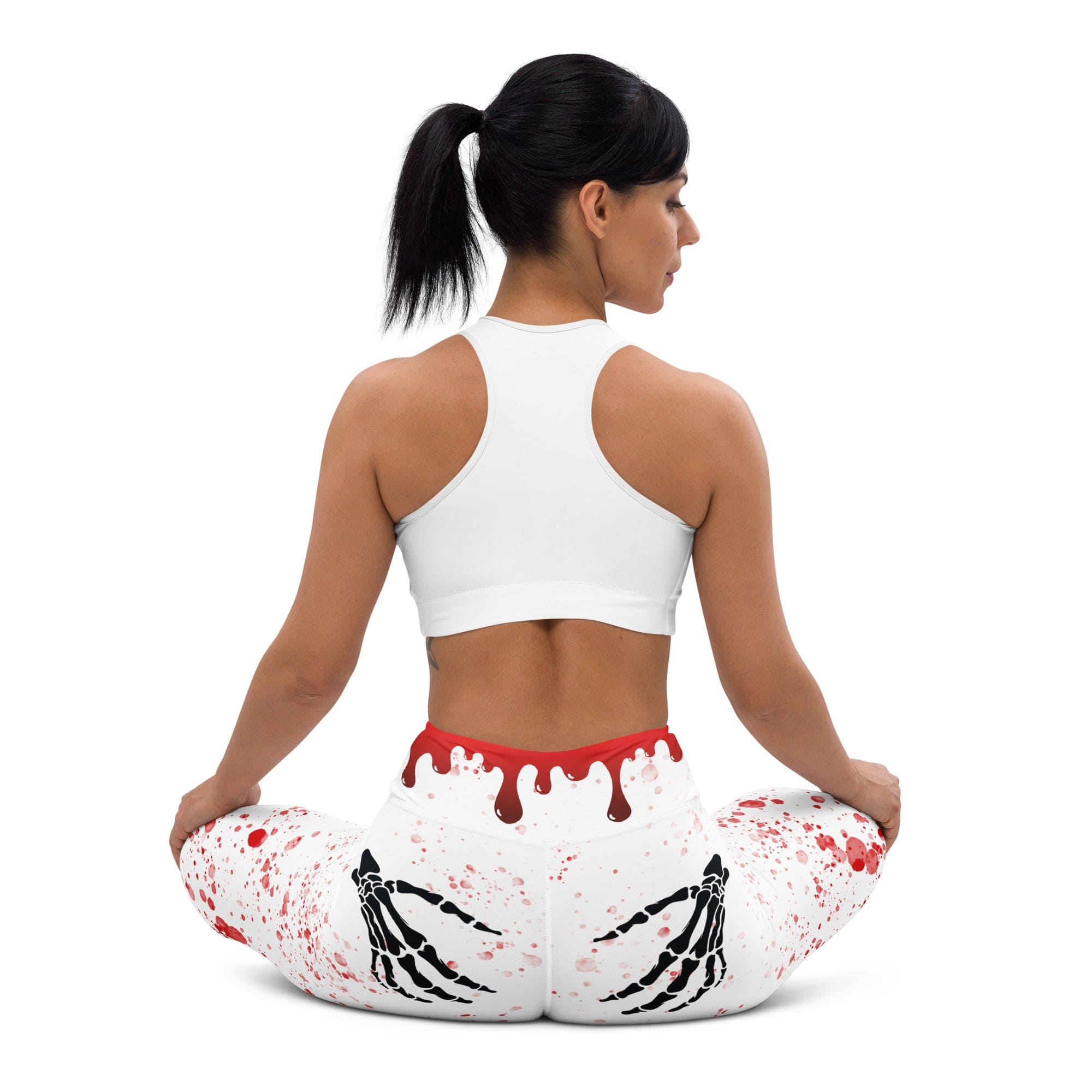 Bloody Skeleton Hands Yoga Leggings