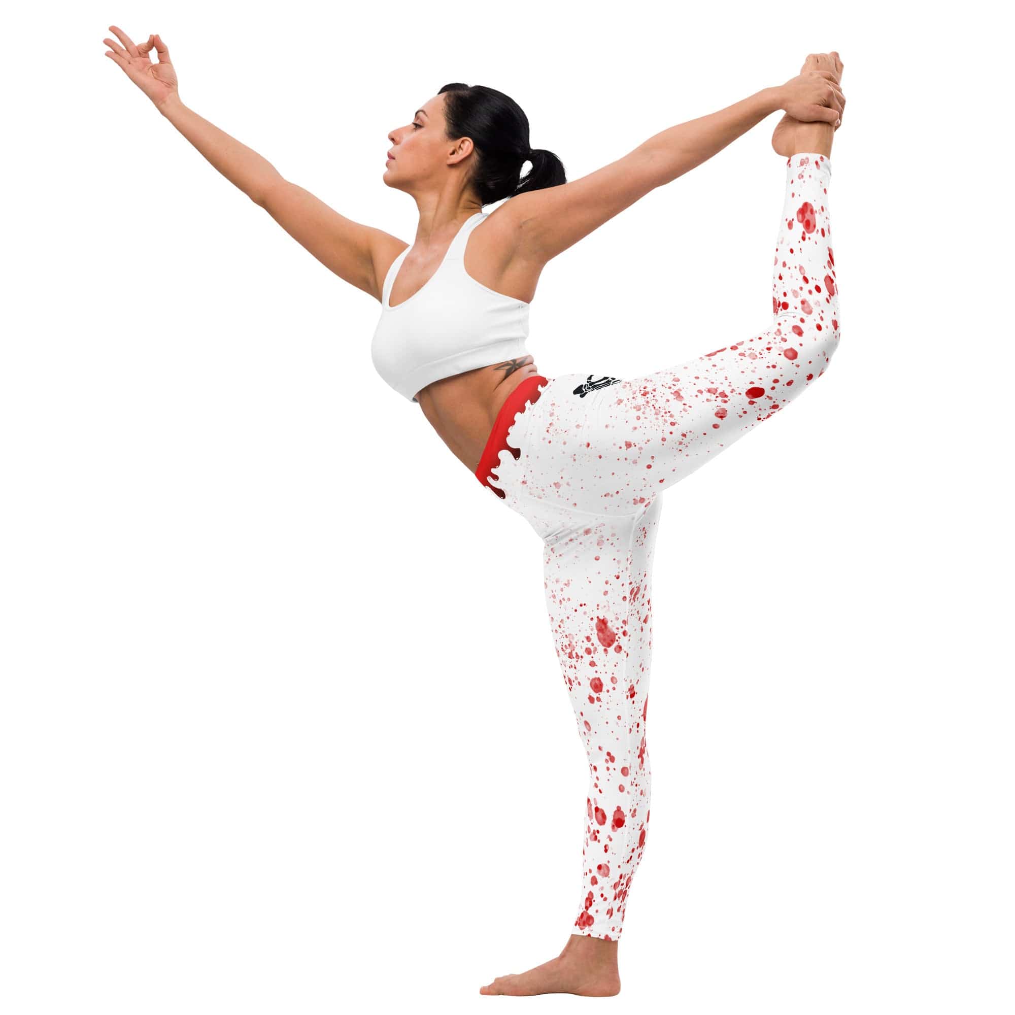 Bloody Skeleton Hands Yoga Leggings