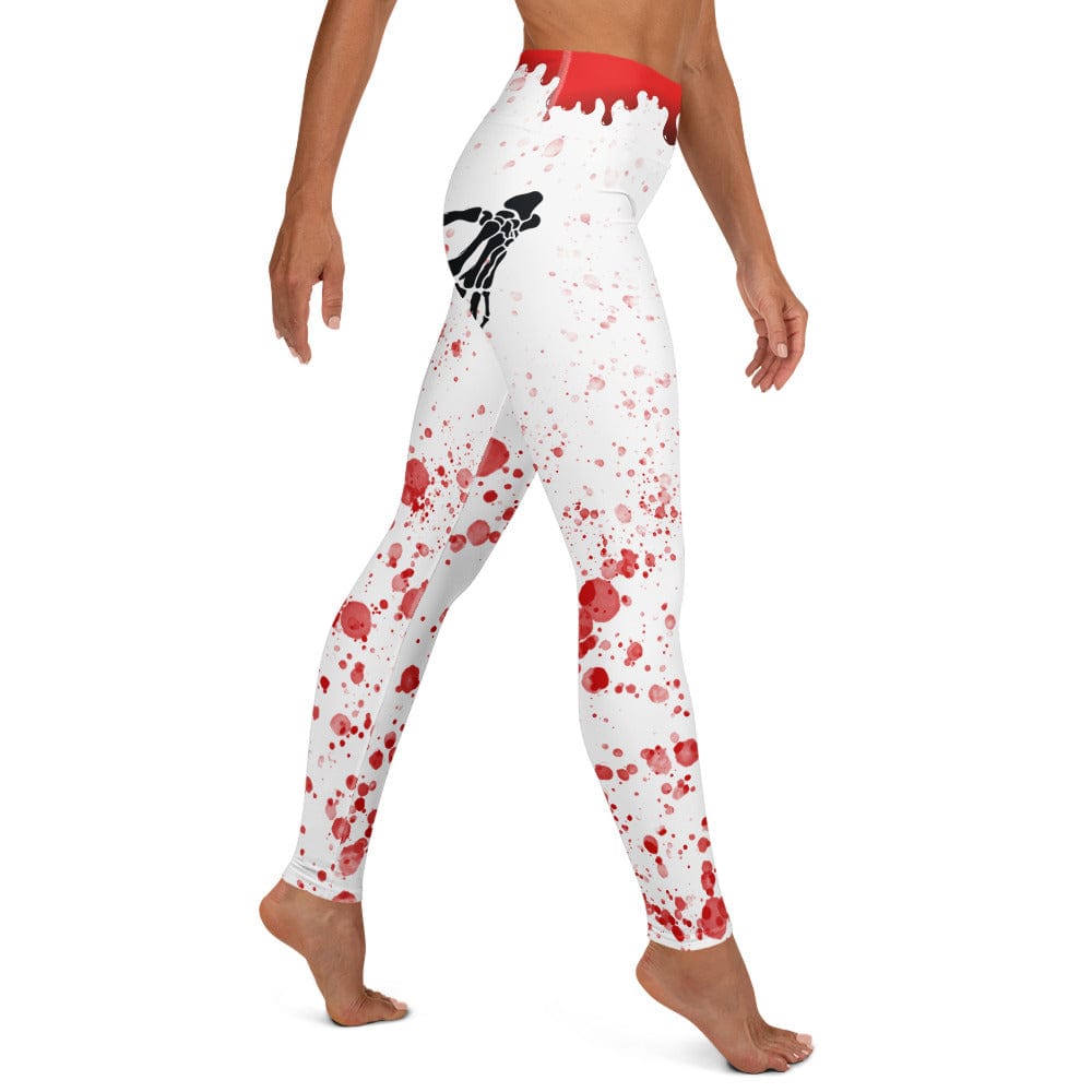 Bloody Skeleton Hands Yoga Leggings