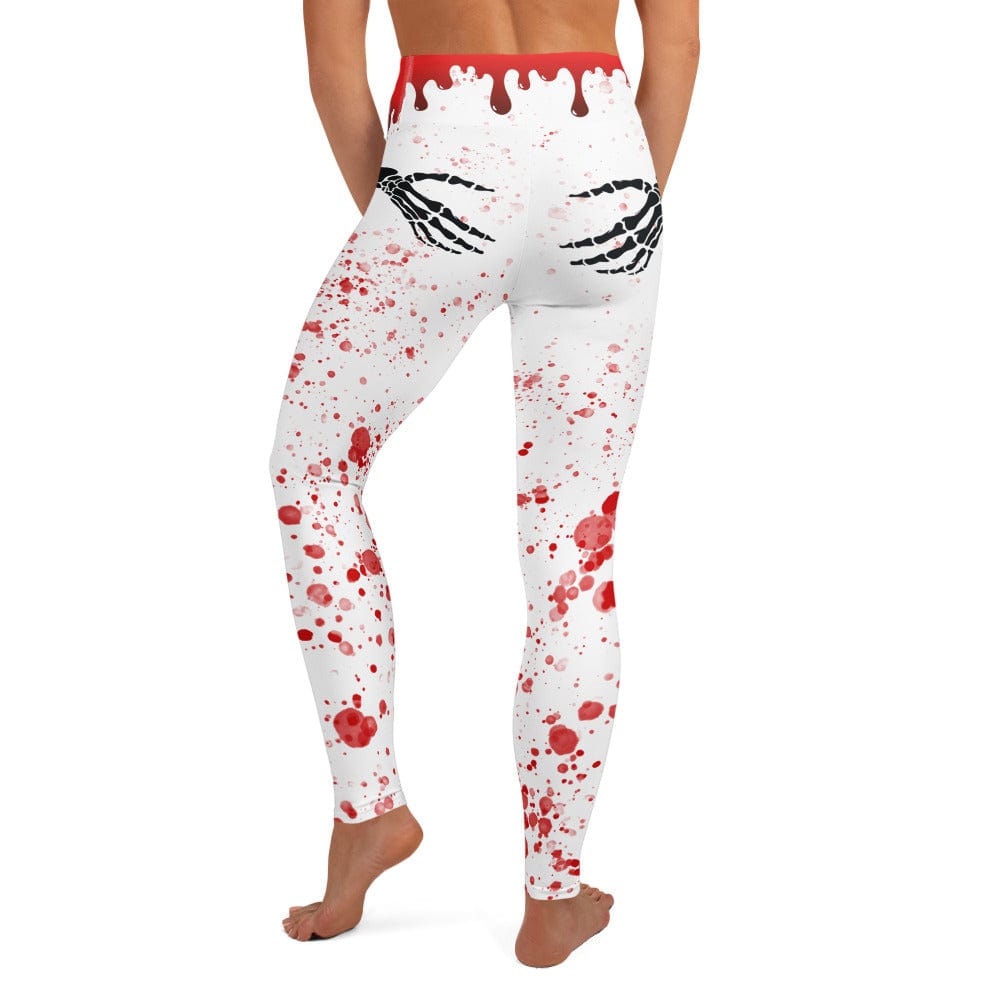 Bloody Skeleton Hands Yoga Leggings