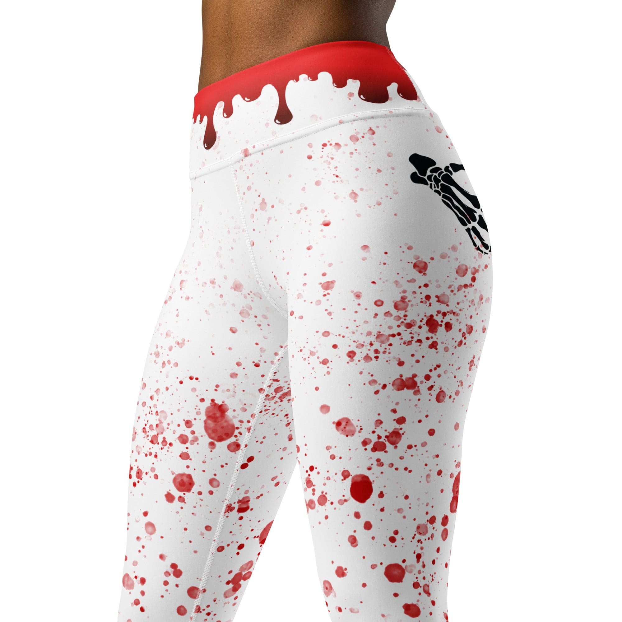 Bloody Skeleton Hands Yoga Leggings
