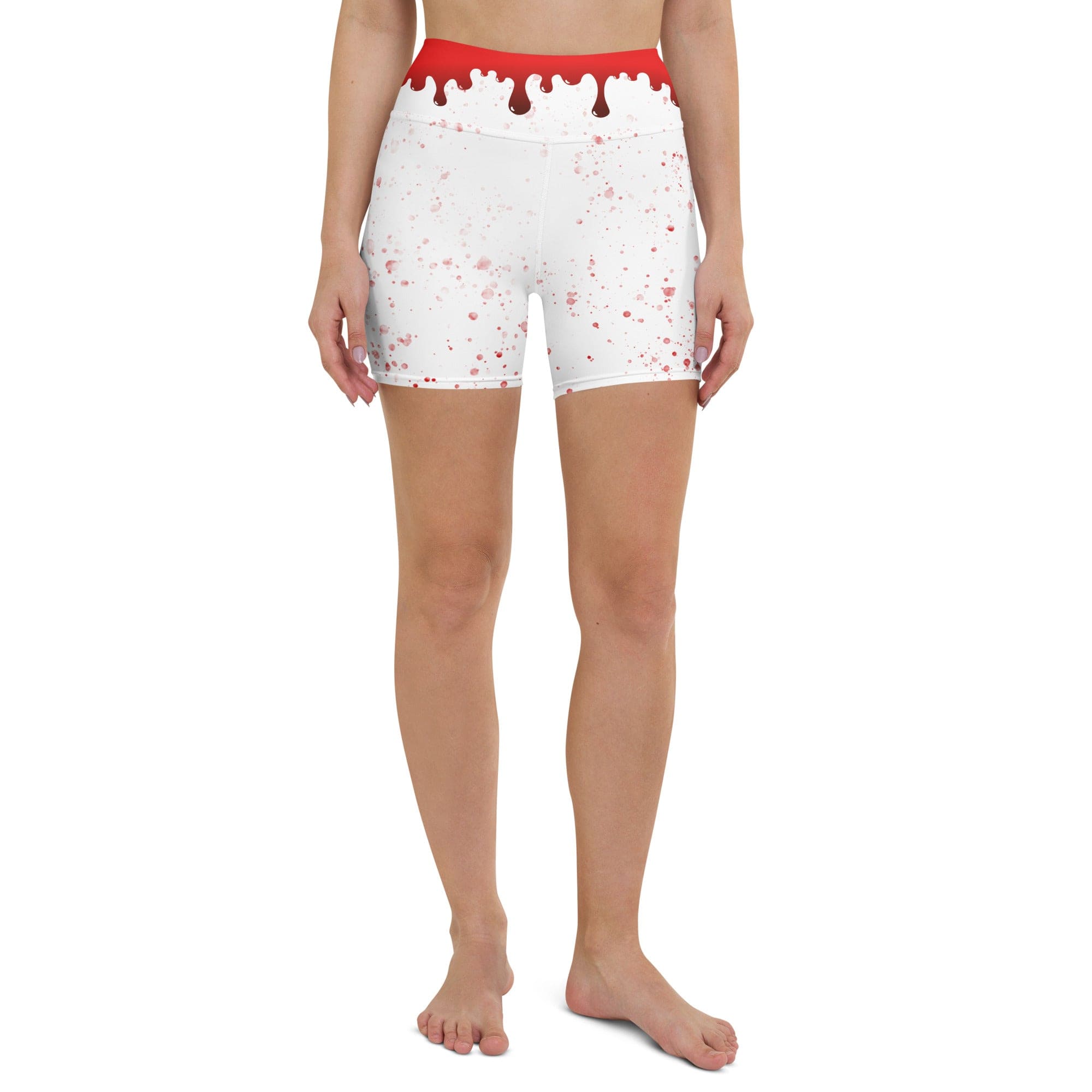 Bloody Skeleton Hands Yoga Shorts