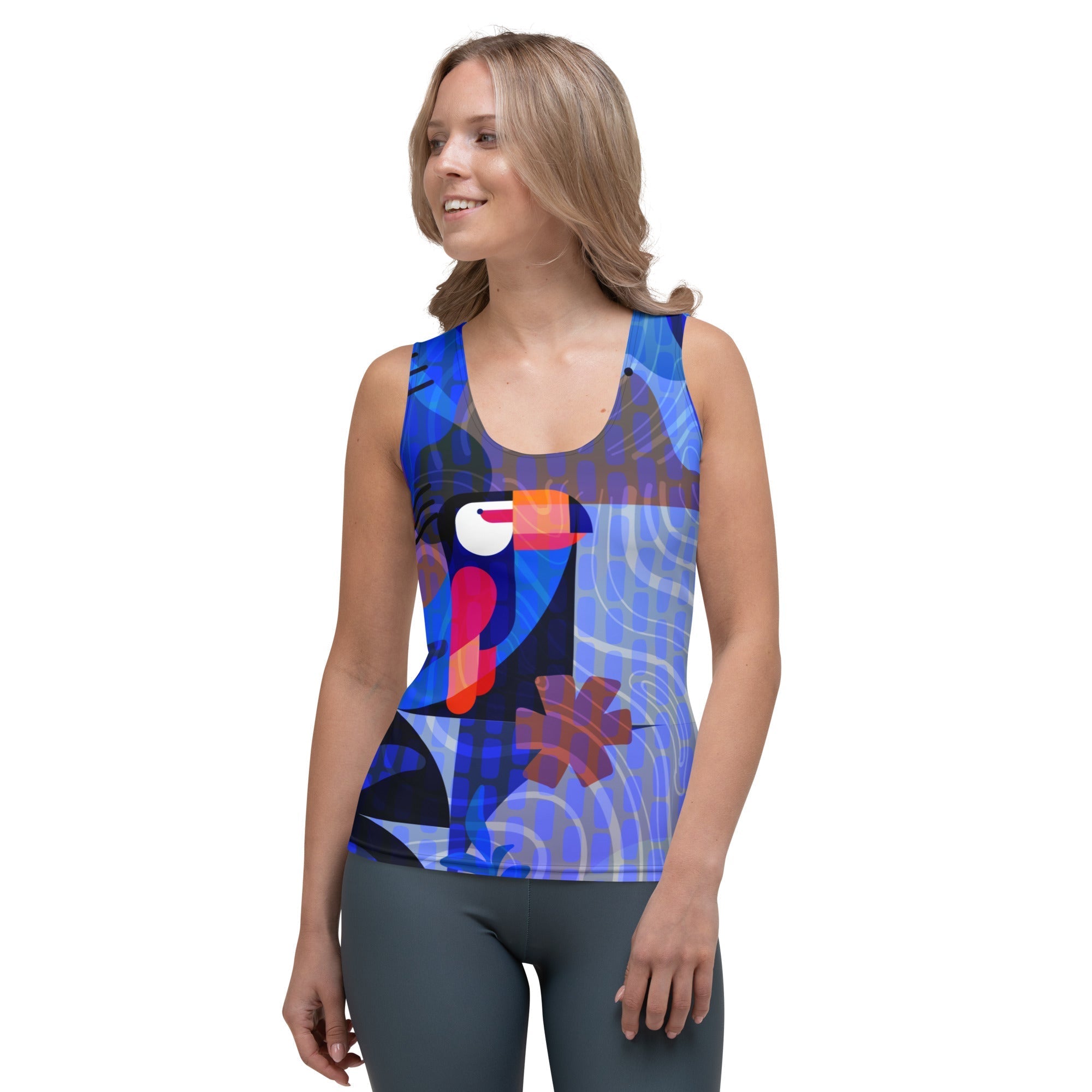 Blue Abstract Tank Top