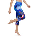 Blue Abstract Yoga Capris