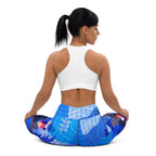 Blue Abstract Yoga Leggings