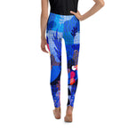 Blue Abstract Youth Leggings