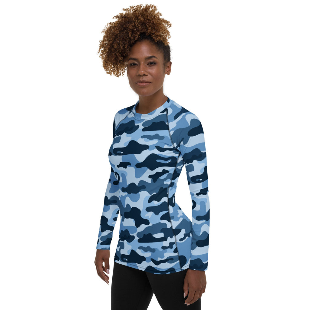 Reorg Rash Guard Blue Blue Camo Rash Guard | FIERCEPULSE
