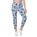 Blue Eye Pattern Leggings With Pockets