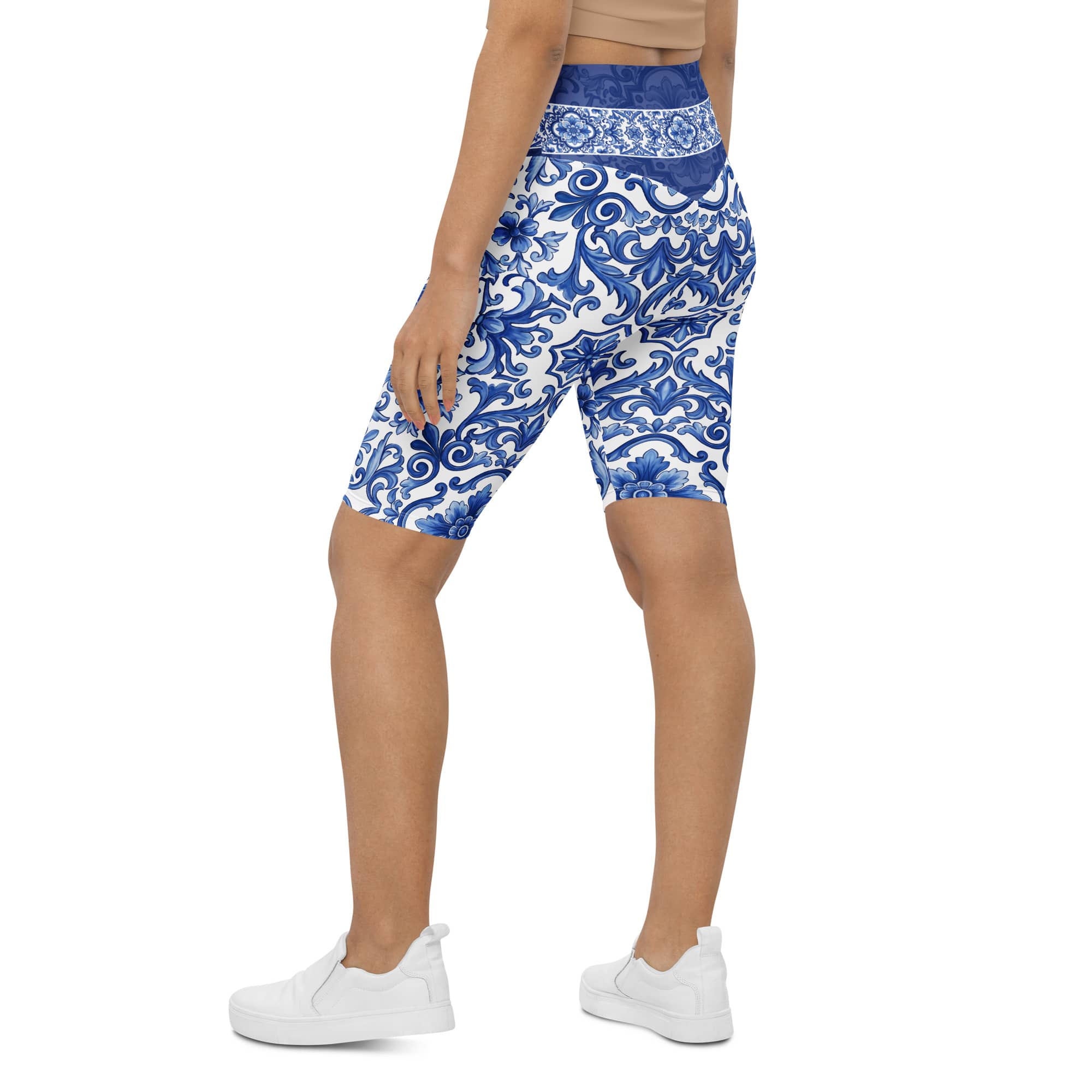 Blue Majolica Biker Shorts