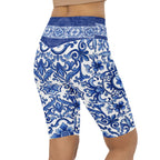 Blue Majolica Biker Shorts