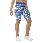 Blue Majolica Biker Shorts