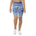Blue Majolica Biker Shorts