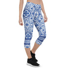 Blue Majolica Capris