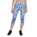 Blue Majolica Capris