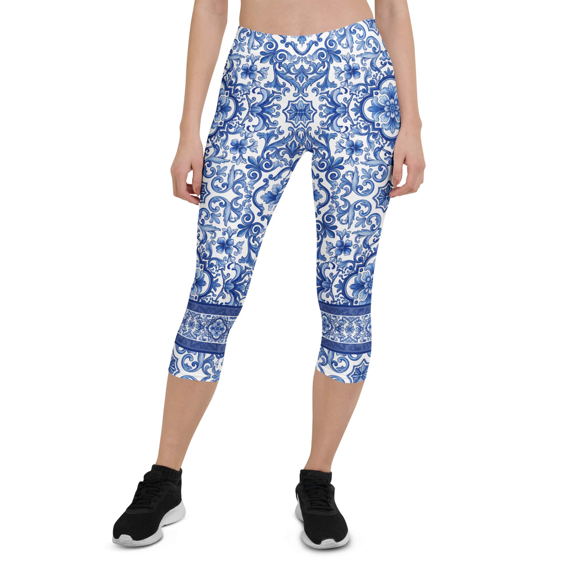 Blue Majolica Capris