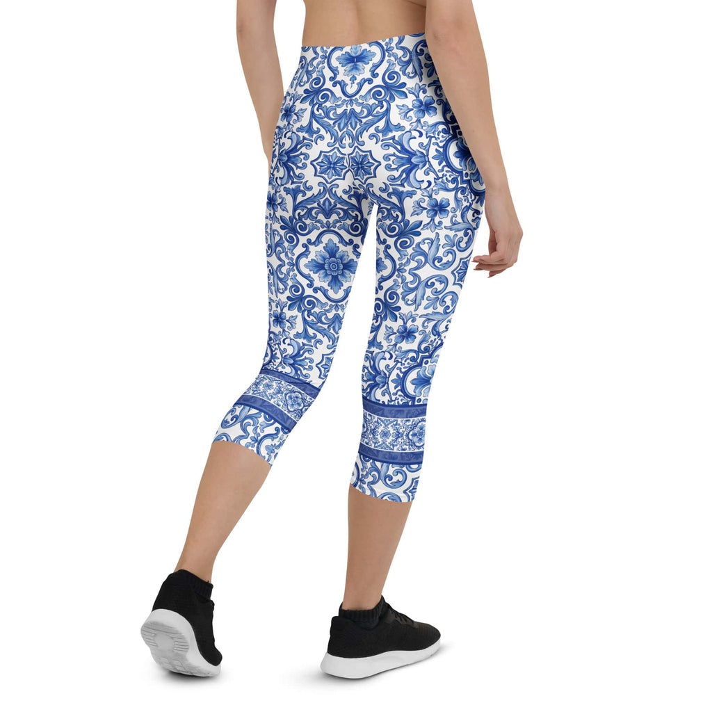 Blue Majolica Capris