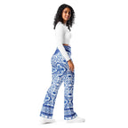 Blue Majolica Flare Leggings