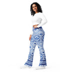 Blue Majolica Flare Leggings