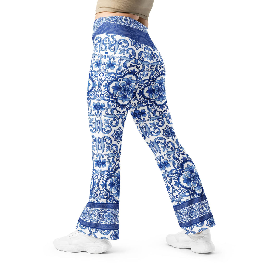Blue Majolica Flare Leggings