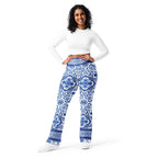 Blue Majolica Flare Leggings