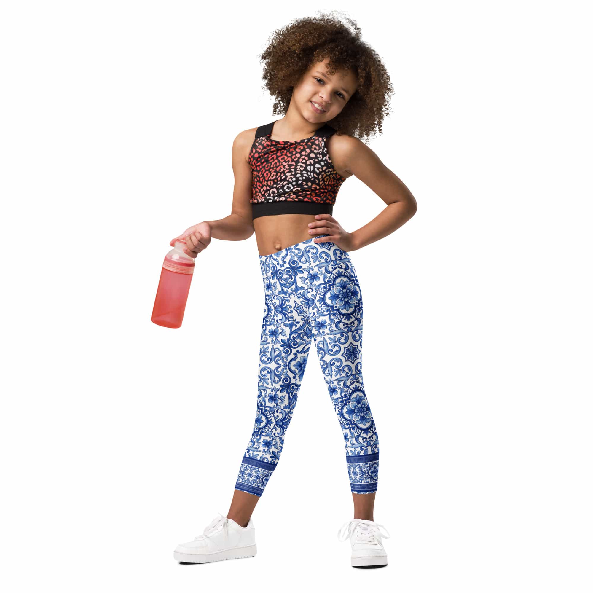 Blue Majolica Kid's Leggings