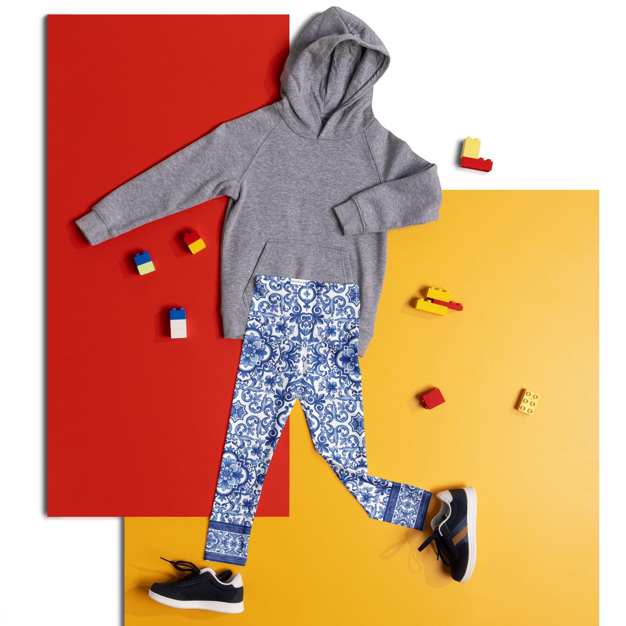 Blue Majolica Kid's Leggings