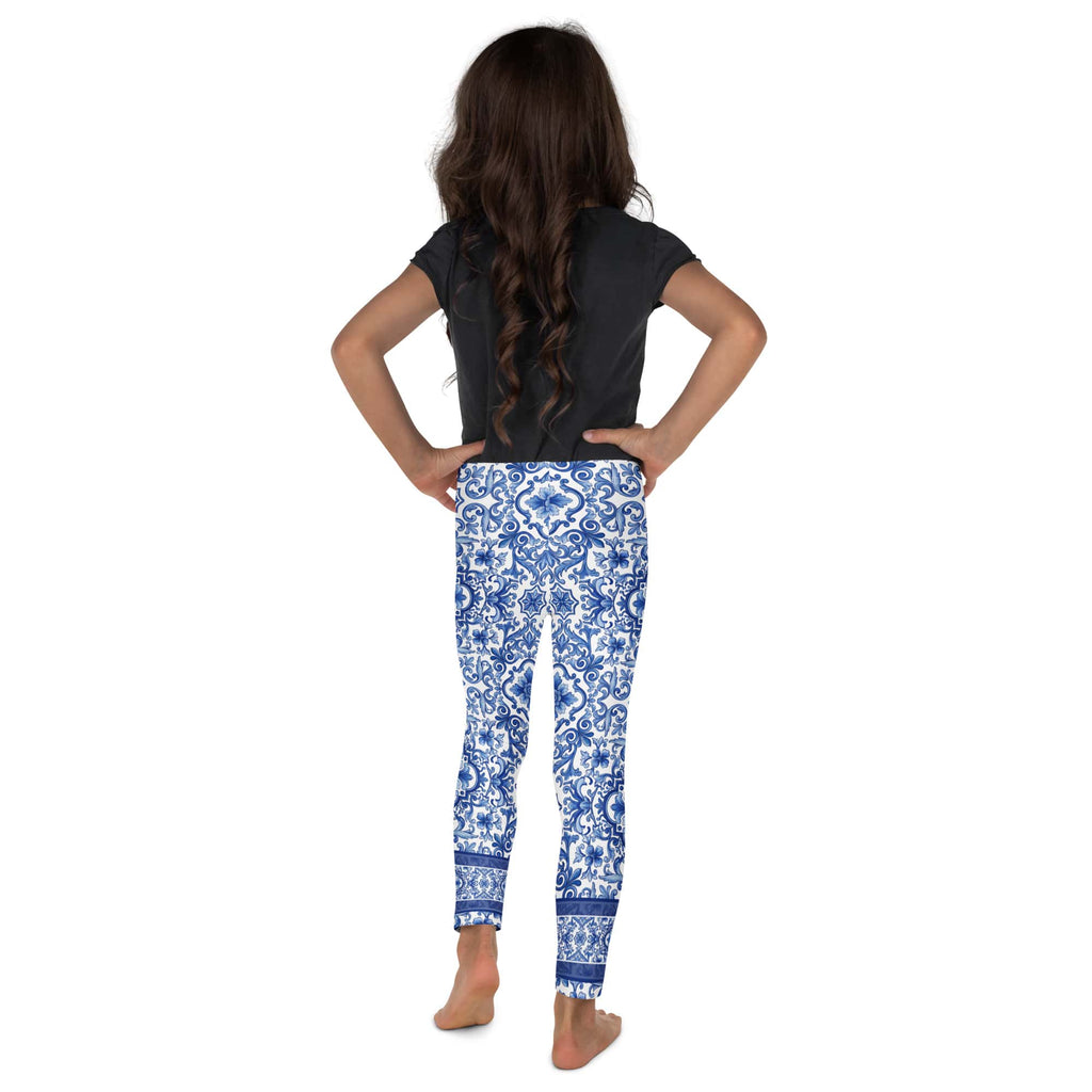 Blue Majolica Kid's Leggings