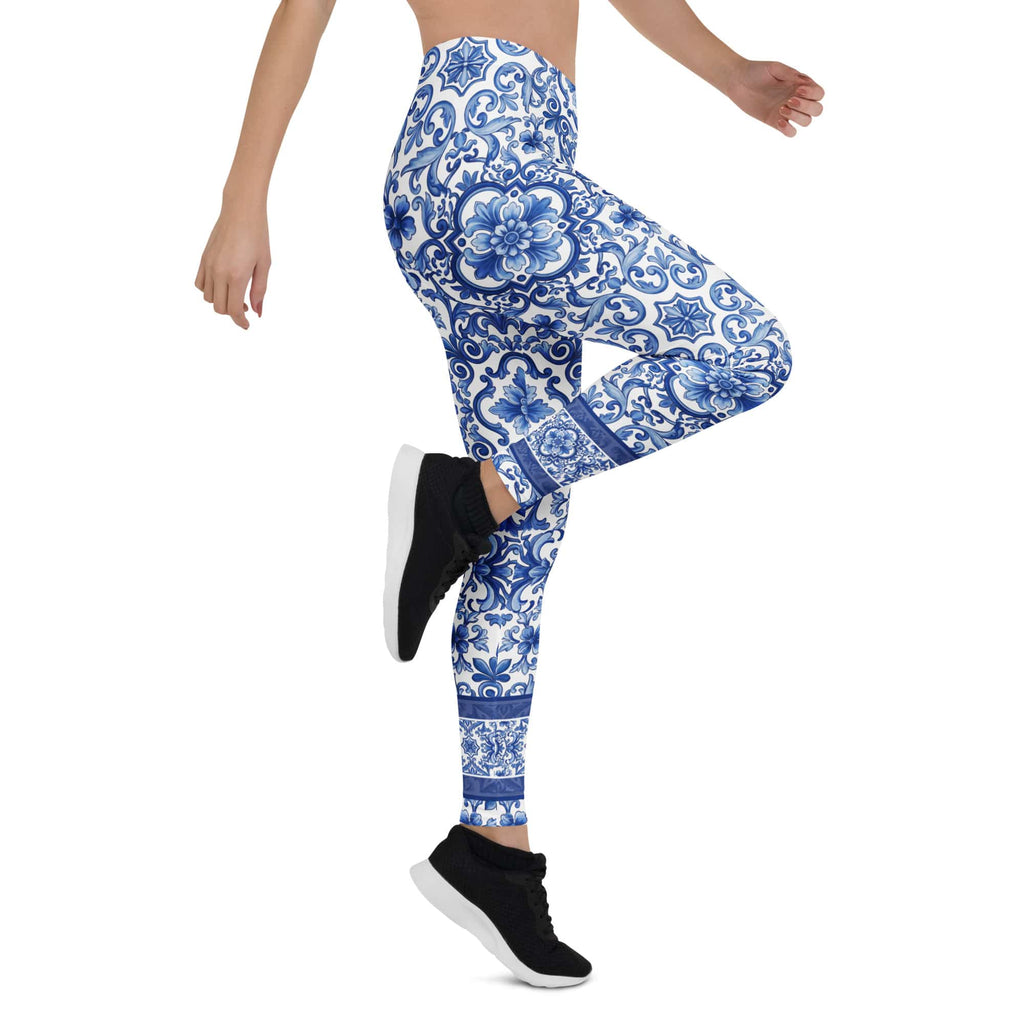 Blue Majolica Leggings