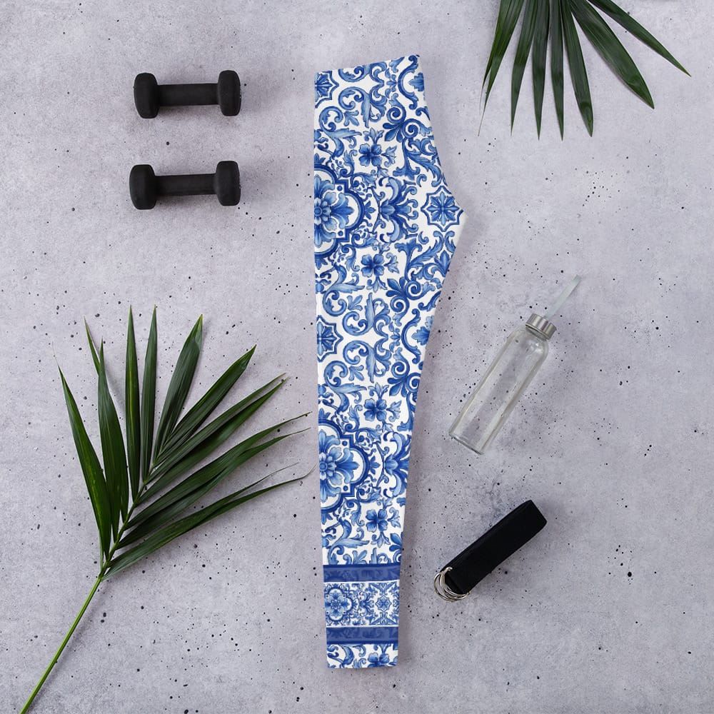 Blue Majolica Leggings