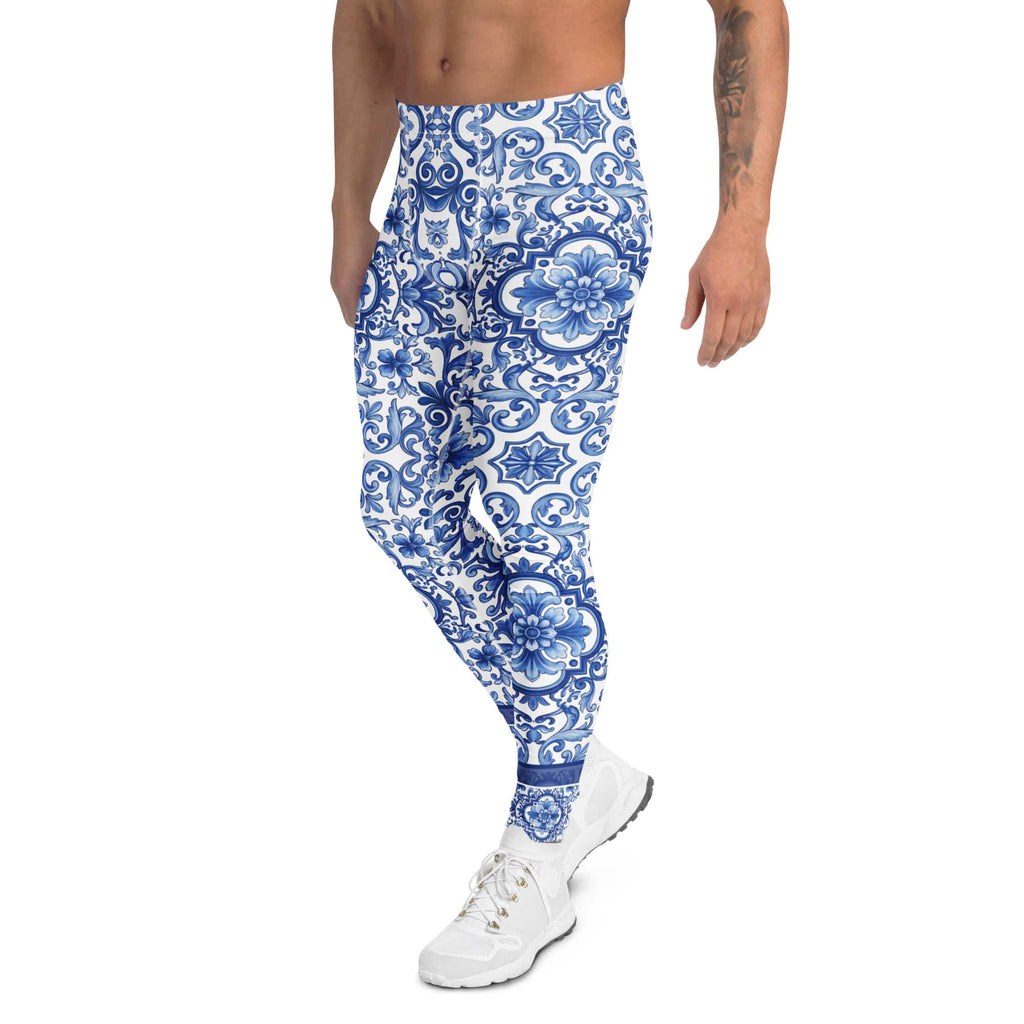 Blue Majolica Men's Leggings