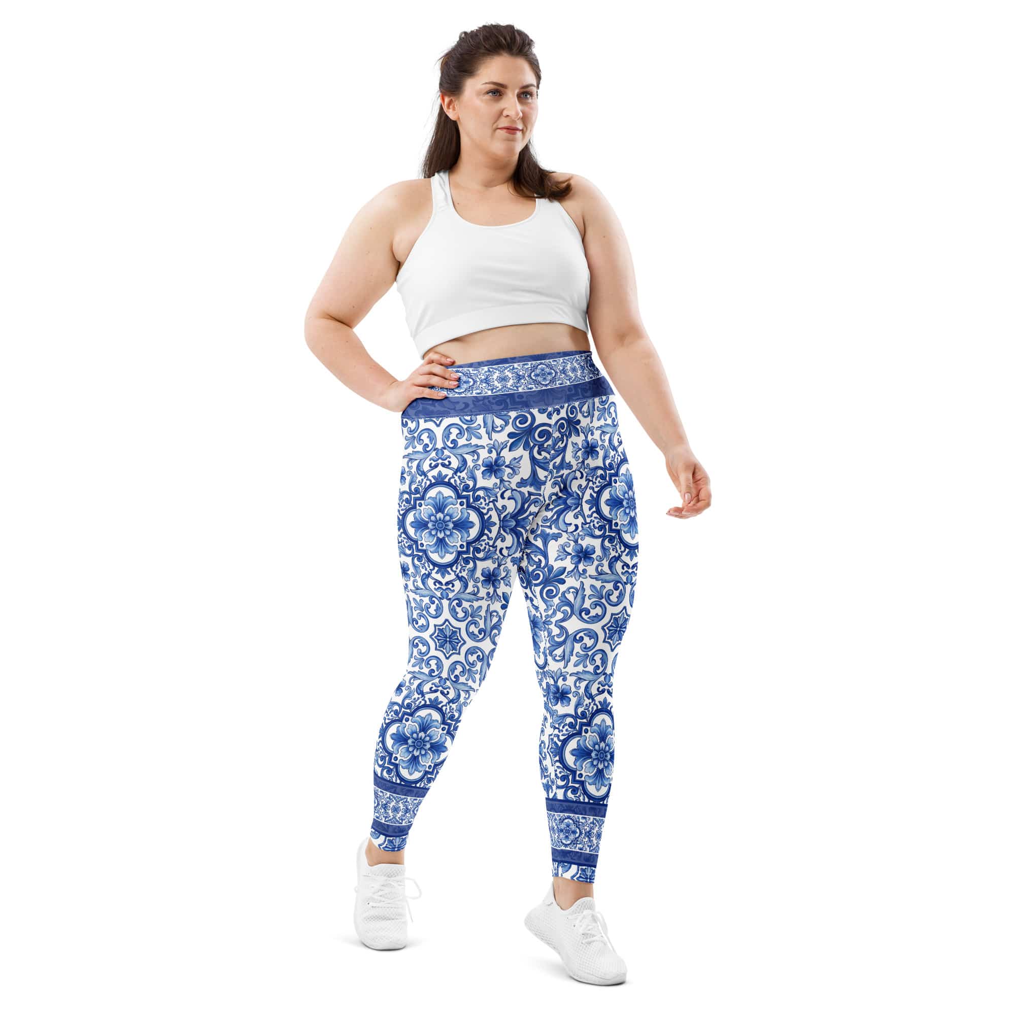 Blue Majolica Plus Size Leggings