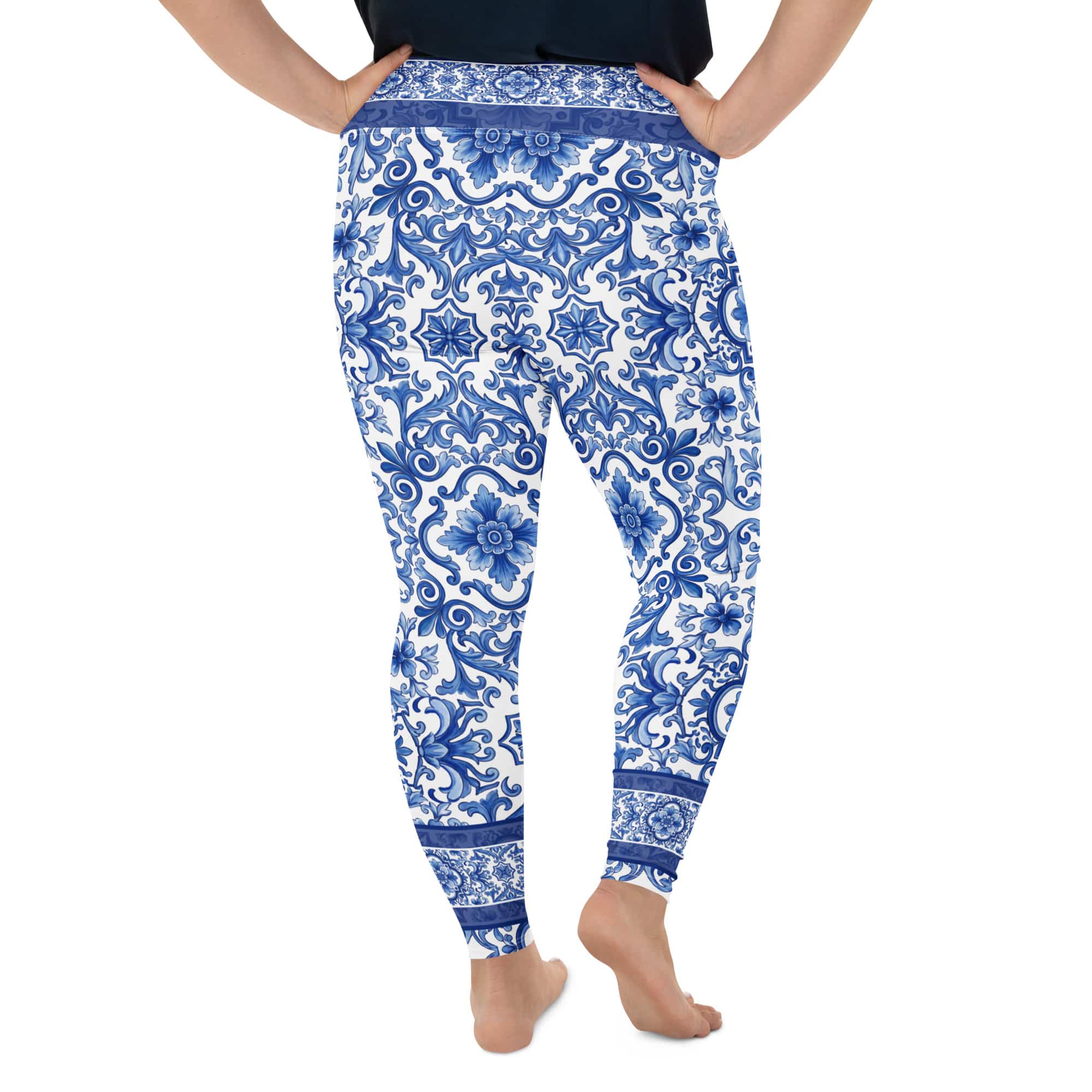 Blue Majolica Plus Size Leggings
