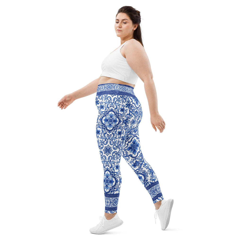 Blue Majolica Plus Size Leggings