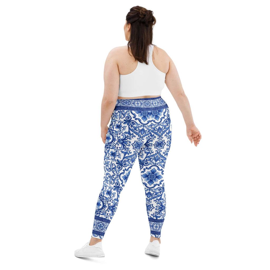 Blue Majolica Plus Size Leggings