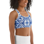 Blue Majolica Sports Bra
