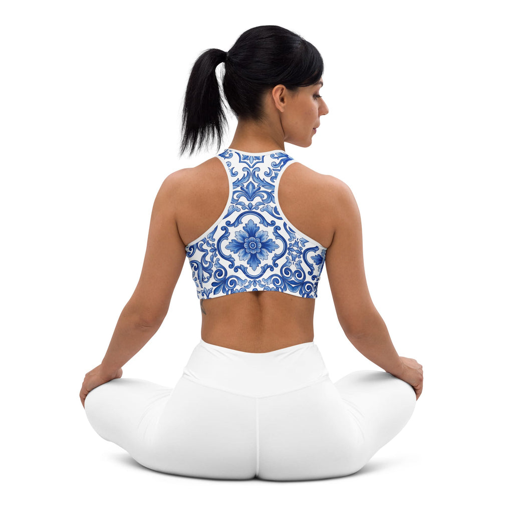 Blue Majolica Sports Bra