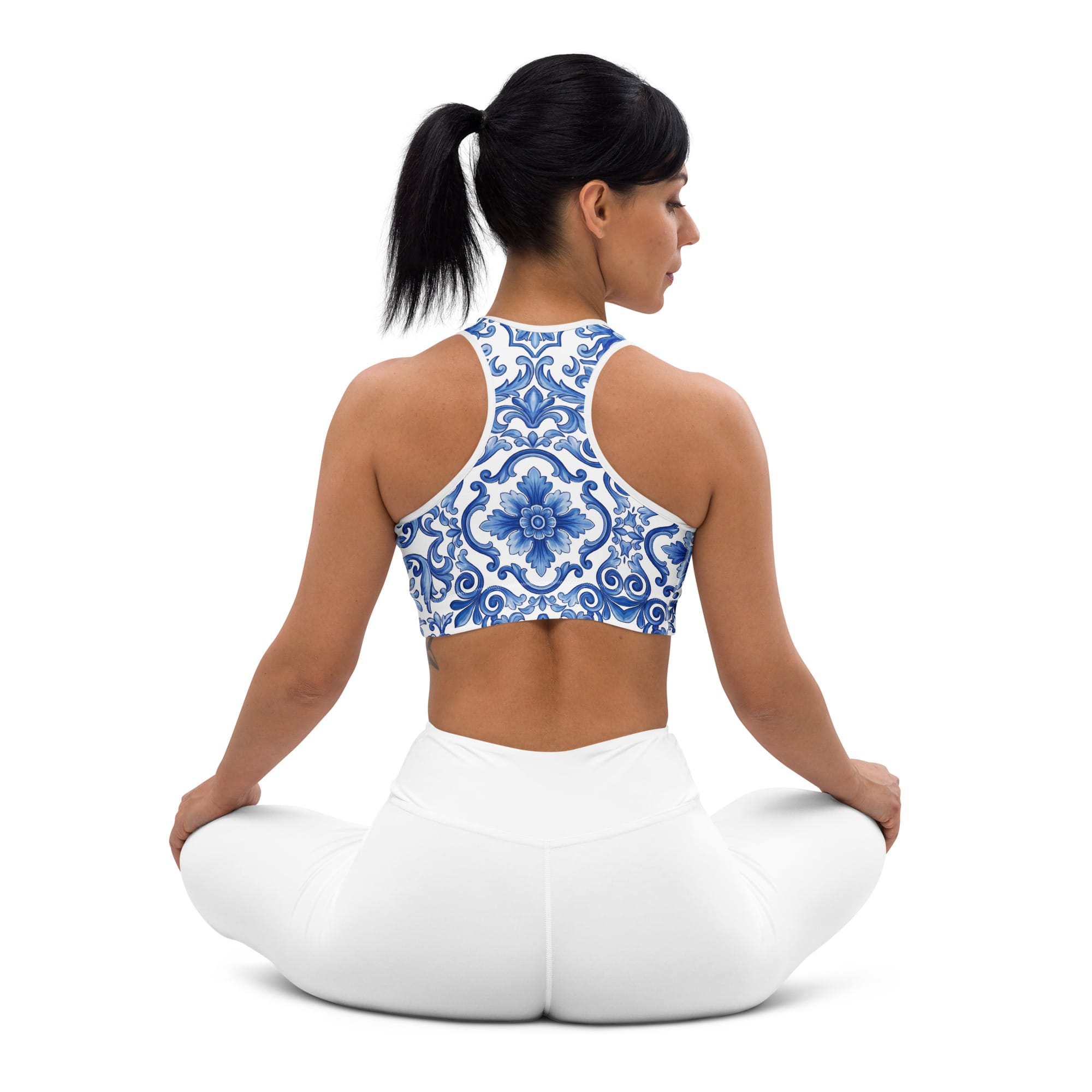 Blue Majolica Sports Bra