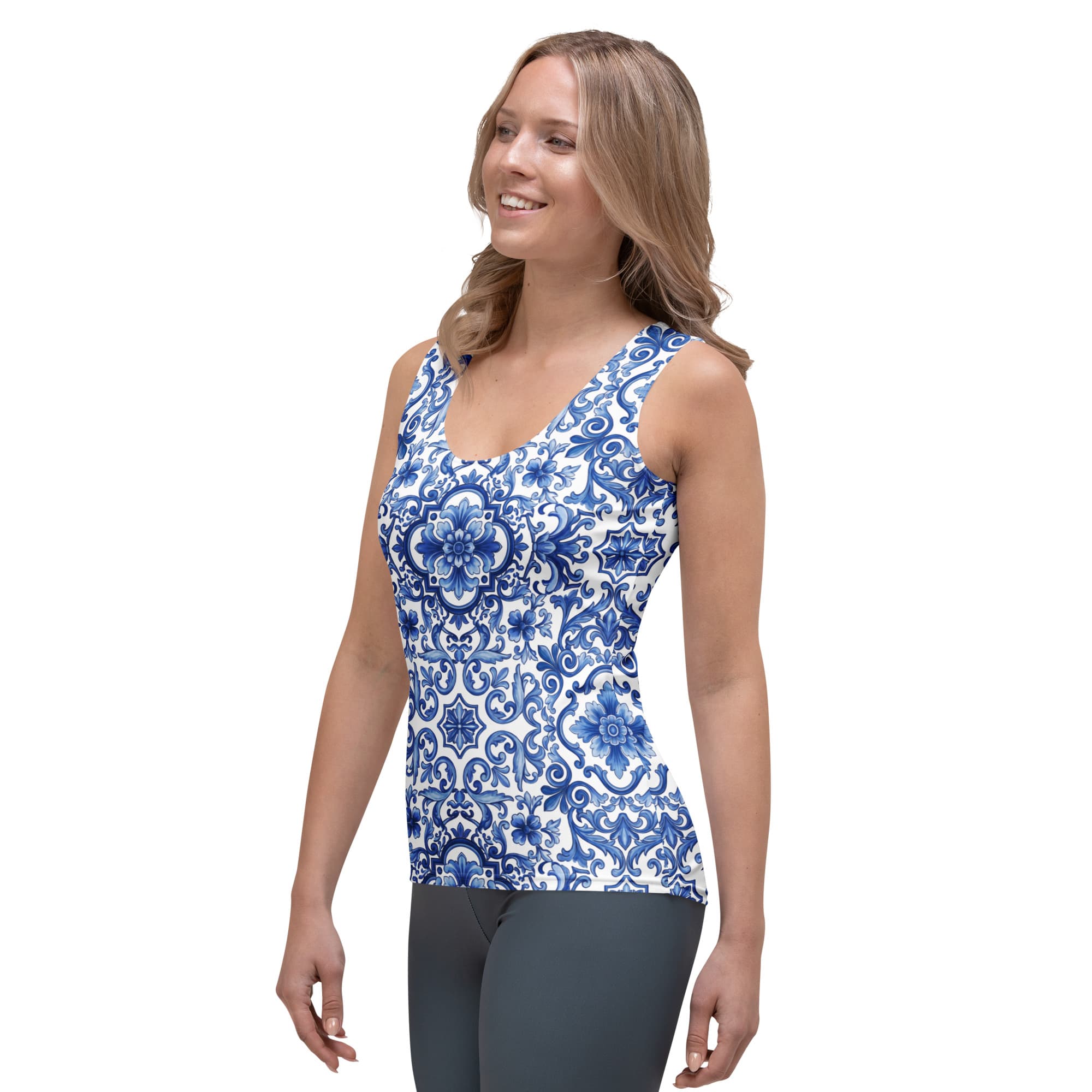 Blue Majolica Tank Top