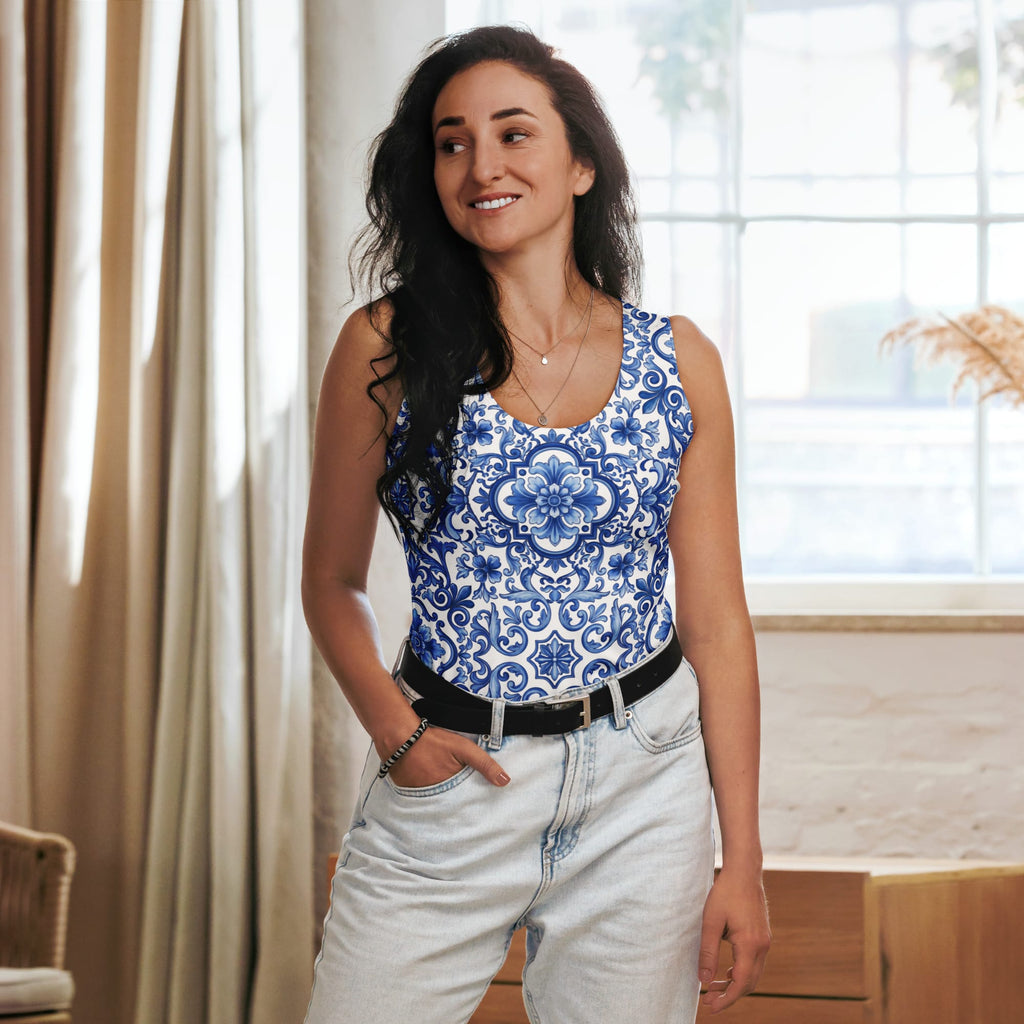Blue Majolica Tank Top