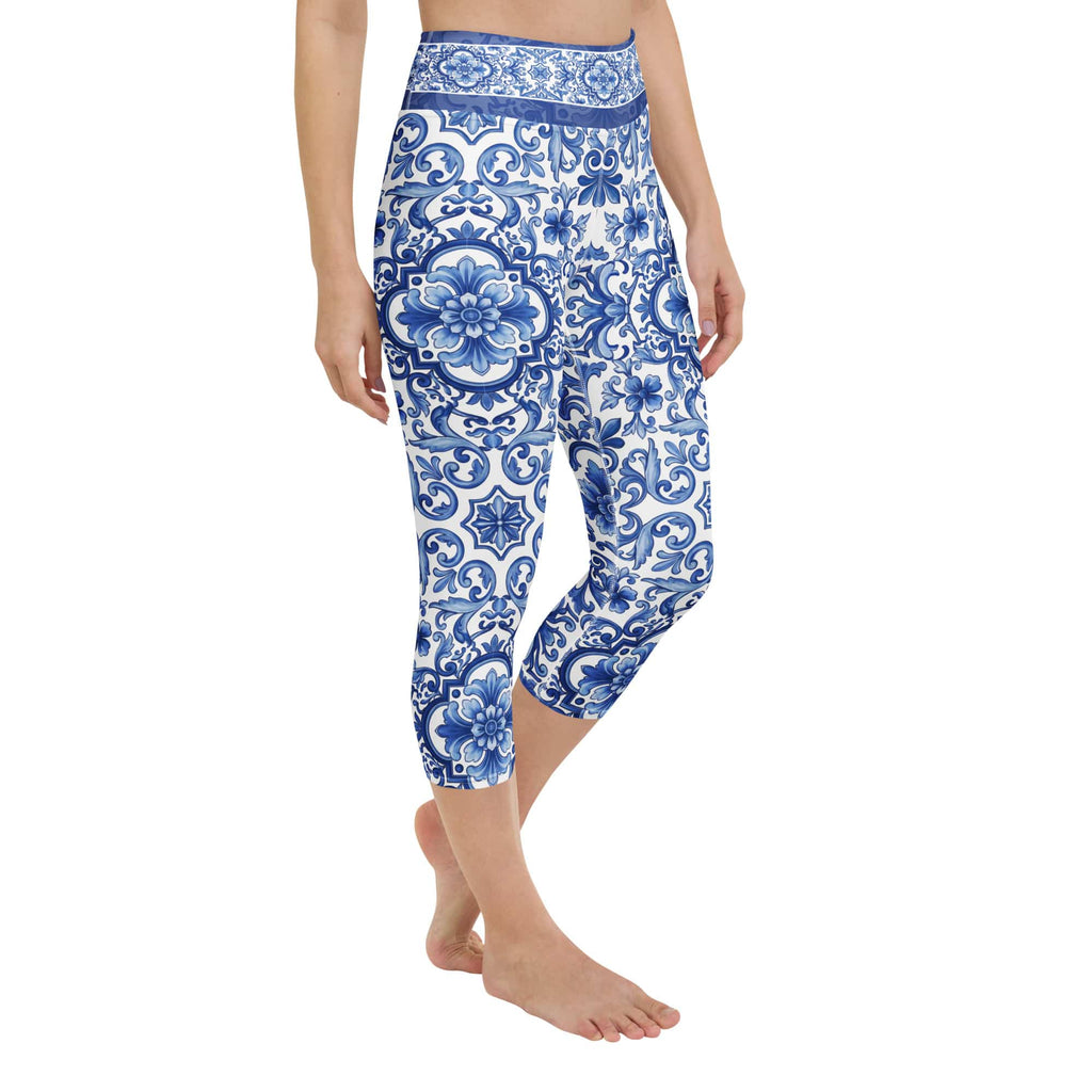 Blue Majolica Yoga Capris