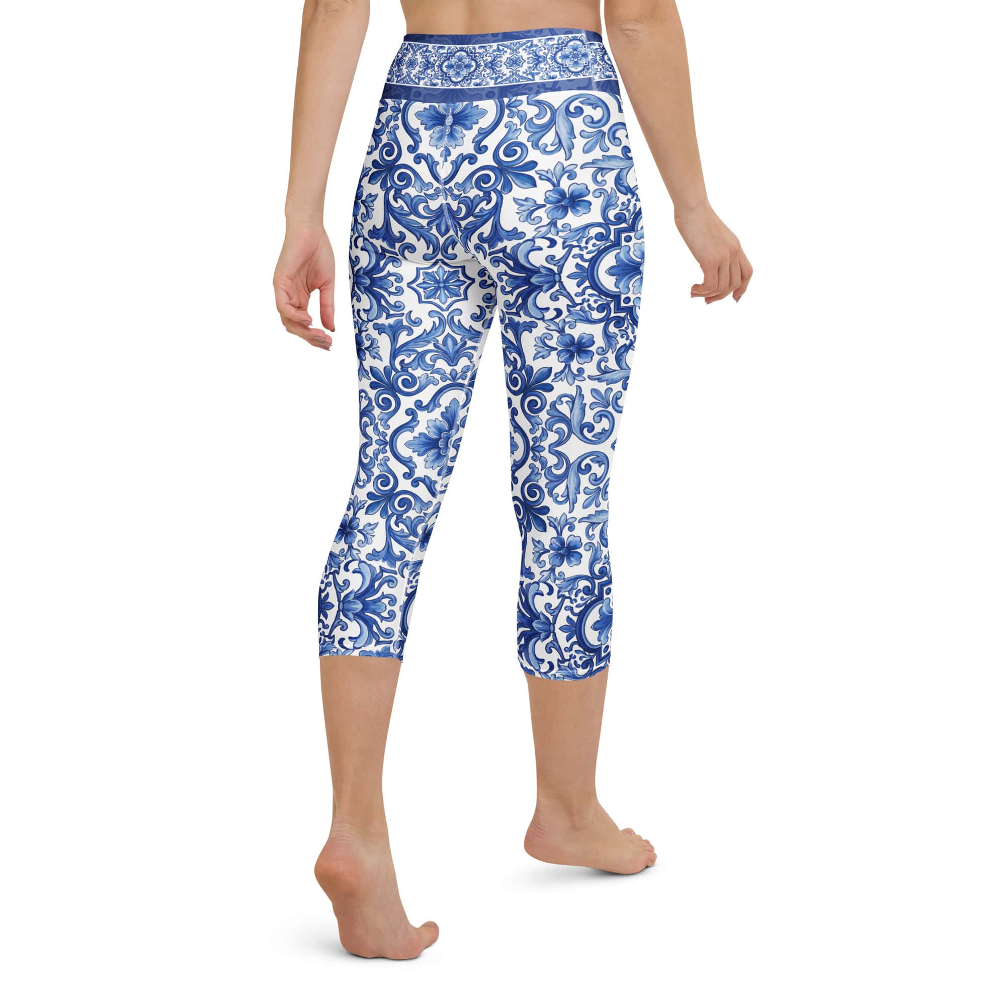 Blue Majolica Yoga Capris