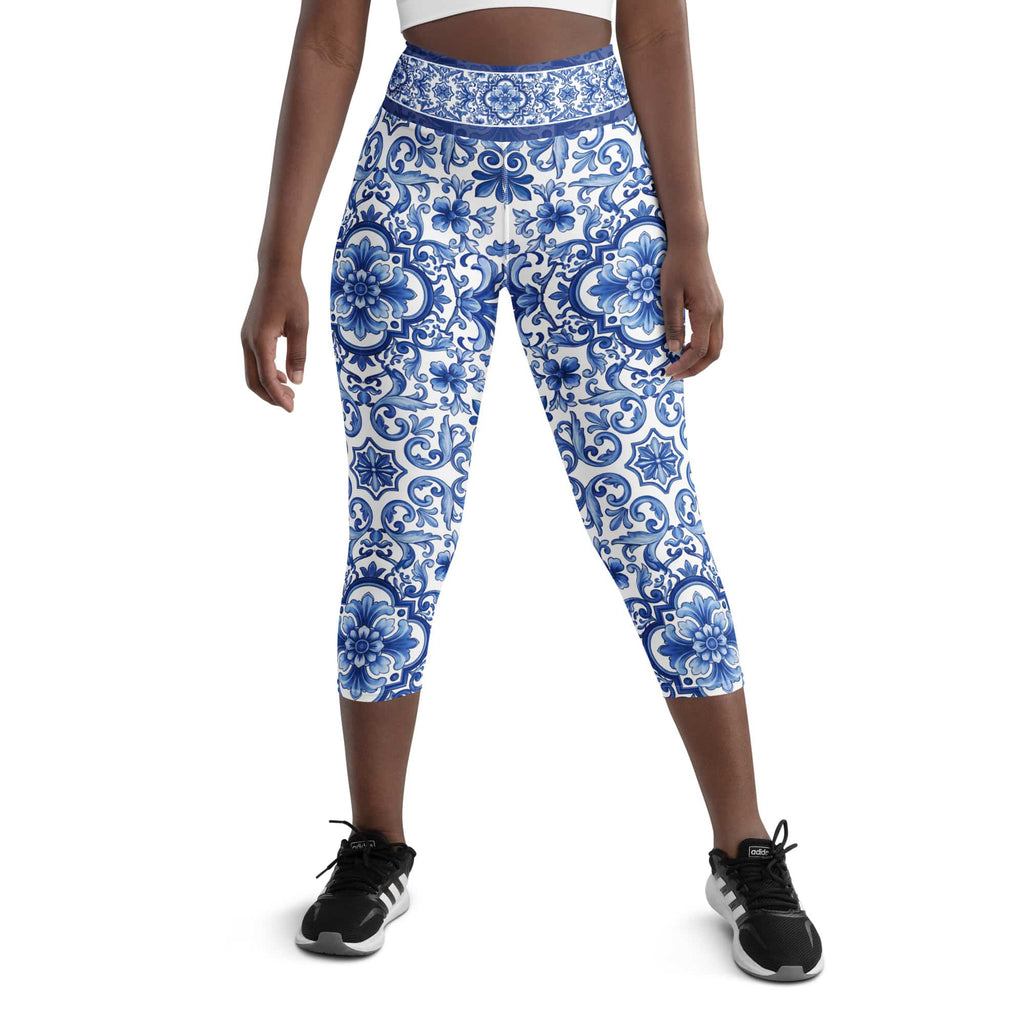 Blue Majolica Yoga Capris